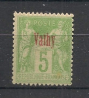 VATHY - 1893-1900 - N°YT. 2 - Type Sage 5c Vert-jaune - Type I - Neuf* / MH VF - Unused Stamps