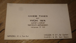Carte Visite, Visit Card, VIETNAM, CHIEM THIEN Dit YICH WA, HAIPHONG, CHOLO, HANOI  ......... CV-1057 - Cartes De Visite