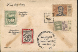 CUBA FDC Scott 828-29  Stamp Day - FDC