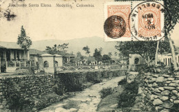 Colombia, MEDELLIN, Riachuelo Santa Elena (1909) Postcard - Colombia