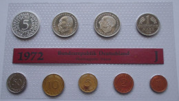 BRD - GERMANIA FEDERALE - 1972 J PROOF - Set Di Monete Divisionali - Ongebruikte Sets & Proefsets