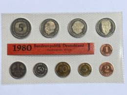 BRD - GERMANIA FEDERALE - 1980 J PROOF - Set Di Monete Divisionali - Sets De Acuñados &  Sets De Pruebas