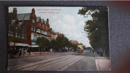 LORD STREET SOUTHPORT LOOKING NORTH OLD COLOUR POSTCARD LANCASHIRE - Southport