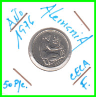 ALEMANIA - DEUTSCHLAND - GERMANY-MONEDA DE LA REPUBLICA FEDERAL DE ALEMIANIA DE 50 Pfn .DEL AÑO 1976 CECA - F -STUTTGART - 50 Pfennig