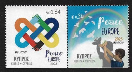 CHIPRE /CYPRUS /ZYPERN /CHYPRE  - EUROPA 2023 -"PEACE – The Highest Value Of Humanity"- SET BOOKLET-SIDE IMPERFORATED - 2023