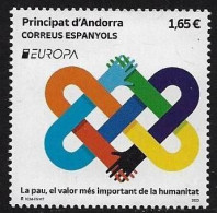 ANDORRA ESPAÑOLA /SPANISH ANDORRA - EUROPA-CEPT 2023 -"PEACE – The Highest Value Of Humanity".- SET Of 1 STAMP - N - 2023