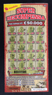 114 H, Lottery Tickets, Portugal, « Raspadinha », « SUPER RECOMPENSA Pode Ganhar Até €50.000 », Nº 532 - Billets De Loterie