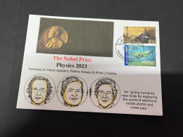 4-10-2023 (3 U 17) Nobel Physics Prize Awarded In 2023 - 1 Cover - Germanu NOBEL Stamp (postmarked 3-10-2022) - Autres & Non Classés