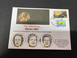 4-10-2023 (3 U 17) Nobel Physics Prize Awarded In 2023 - 1 Cover - Germanu NOBEL Stamp (postmarked 3-10-2022) - Andere & Zonder Classificatie