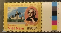 Vietnam Viet Nam MNH SPECIMEN Stamp 2011 : 300th Birth Anniversary Of Lomonosov (Ms1012) - Vietnam