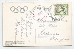 GERMANY JEUX OLYMPIQUES BERLIN 1936 KARTE + STAMP FOOTBALL SOCCER - Zomer 1936: Berlijn