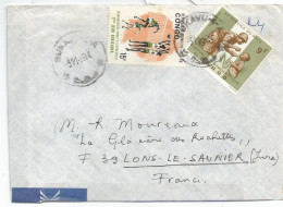 CONGO BELGE 9FR + 15FR VOLLEY BALL LETTRE COVER AVION BUKAVU 1964 TO FRANCE - Cartas & Documentos