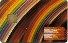 @+ Carte à Puce Demonstration DataCard - Colored Electronic Cables - Sample Card 2004 - Cartes Bancaires Jetables