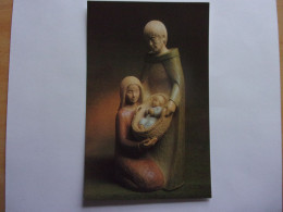 Carte Postale Sculpture Yves Le Pape Tours  Vierge Virgem Virgin LP29 - Vierge Marie & Madones