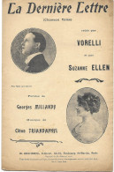 Partition Musicale - La Dernière Lettre - Chanson Valse - 1912 -Paroles MILLANDY - Musique TRIANDAPHYL - Partituren