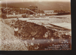 CONSTRUCTION DE LA LIGNE DU  LOTSCHBERG :  Gare De Frutigen, Préparation Du Ballast  : //  Aout 23 // D16 - Frutigen