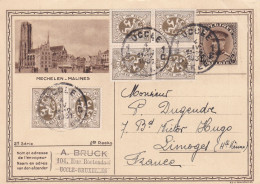 Entier Illustré Du 11.12.1931 Avec 3 Timbres Tête Bêche - Tete Beche  [KP] & Interpannelli [KT]