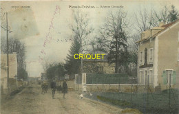 94 Le Plessis-Trevise, Avenue Gonzalve, Maison Indiquée ..., Carte Colorisée, Verso Taxé - Le Plessis Trevise