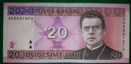 U LITHUANIA Lithuania 20 Litas 2001 Infrequently No.! 888... - Lithuania