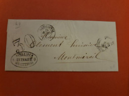 Càd De Wasselonne Sur Lettre Avec Texte Pour Montmirail En 1860, Ambulant Au Dos - Réf 2515 - 1849-1876: Klassik