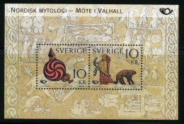 Réf 77 < SUEDE - Yvert Bloc N° 28 * * NEUF Luxe * * MNH -- > Mythologie Nordique -- Guerrier Mort Au Combat Et Walkyrie - Blocchi & Foglietti