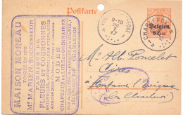 Briefkaart Carte Postale - Maison Moreau , Charleroi à Fontaine L'Eveque - 1917 - German Occupation