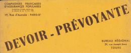 Buvard - DEVOIR -PREVOYANCE - Banco & Caja De Ahorros