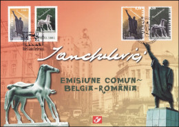 3308/3309° CS/HK - Sculpteur Lanchelevici - Émission Commune Avec La Roumanie / Gemeenschapelijke Uitgifte Met Roemenië - Herdenkingskaarten - Gezamelijke Uitgaven [HK]