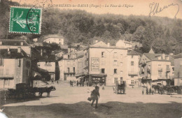 FRANCE - Plombieres-les-Bains - La Place De L'église - Carte Postale Ancienne - Plombieres Les Bains