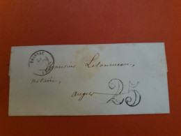 Càd De Brissac Sur Lettre Sans Texte Pour Angers En 1854 - Réf 2532 - 1849-1876: Classic Period