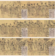 2011 China 2011#25 PAINTING-Scroll Of Eight-Seven Immortals 6V LOCAL MC-B - Maximum Cards