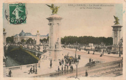 FRANCE - Paris - Le Pont Alexandre Et Le Petit Palais - Animé - Colorisé - Carte Postale Ancienne - Ponti