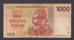 ZIMBABWE - 2007 1000 Dollars Circulated Banknote As Scans - Zimbabwe