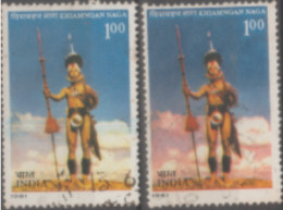 INDIA USED STAMP IN TWO DIFFERENT SHADES ON TRIBES OF INDIA/DANDAMI MARIA - Collections, Lots & Series