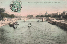 FRANCE - Paris - Perspective Sur La Seine - Le Pont Des Saints-Pères - Colorisé - Carte Postale Ancienne - Bridges