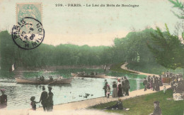 FRANCE - Paris - Le Lac Du Bois De Boulogne - Animé - Colorisé - Carte Postale Ancienne - Markten, Pleinen