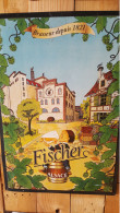 Plaque Publicitaire En Tole , Bière Fischer Brasseur Depuis 1820 - Targhe In Lamiera (a Partire Dal 1961)