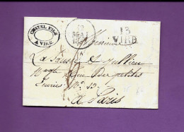 1828 LAC De Vire Marque Postale « 13 VIRE » Calvados Chatel Fils Pour Lasausse & Jullien Paris V.SCANS - 1801-1848: Précurseurs XIX