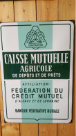 Plaque Publicitaire Emaillée , Caisse Mutuelle Agricole , Credit Mutuelle , Eas  , Comme Neuve - Tin Signs (after1960)