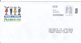 PAP Réponse Enfance Et Partage - Neuf - 16P021 - Eco Postréponse - Prêts-à-poster: Réponse /Ciappa-Kavena