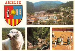 FRANCE - Amelie Les Bains - Vue Générale - Chien Pyrénéen - Gorges Du Mondony - Colorisé -  Carte Postale Ancienne - Amélie-les-Bains-Palalda