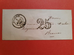 Càd De Formerie Sur Lettre Sans Texte Pour Beauvais En 1853 - Réf 2563 - 1849-1876: Klassik