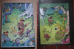 FRANQUIN & BATEM - 2 POSTERS COULEURS "MARSUPILAMI" - PALOMBIA 1991 (1x ENCADRE) (1x SANS CADRE) - Serigraphien & Lithographien