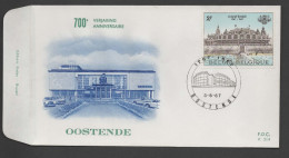 FDC : Nr 1418 Stempel: Oostende - 1961-1970