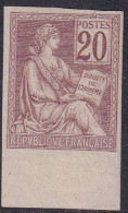 France Variétés  N°113e 20c Brun-lilas Non Dentelé (quasiment**)  Qualité:* - 1900-02 Mouchon