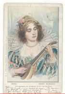 DOUBEK -bThekla -  Schiller : Wallenstein  - Femme Art Nouveau à La Mandoline (2) - Doubek, F.