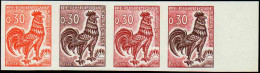 France Variétés  N°1331A  0,30 Coq Bande De 4 Essais De Couleur Dont 1 Multicolore  Qualité:** - Zonder Classificatie