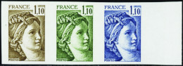 France Variétés  N°2058 1,10 Sabine Bande De 3 Essais De Couleur  Qualité:** - Ohne Zuordnung