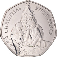 Monnaie, Gibraltar, 50 Pence, 2021, Pobjoy Mint, Christmas, SPL, Cupronickel - Gibilterra