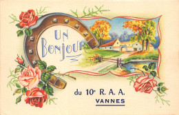 56-VANNES- UN BONJOUR DU 10eme R.A.A. DE VANNES - Vannes